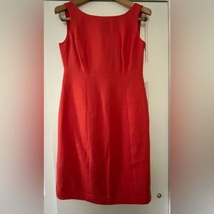 Talbots summer dress, size 2P, lined Irish linen, low back, like new